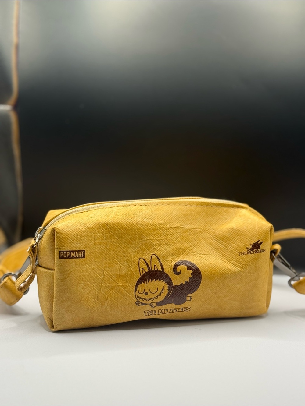 Pop Mart Yellow The Monsters Zip Pouch with strap